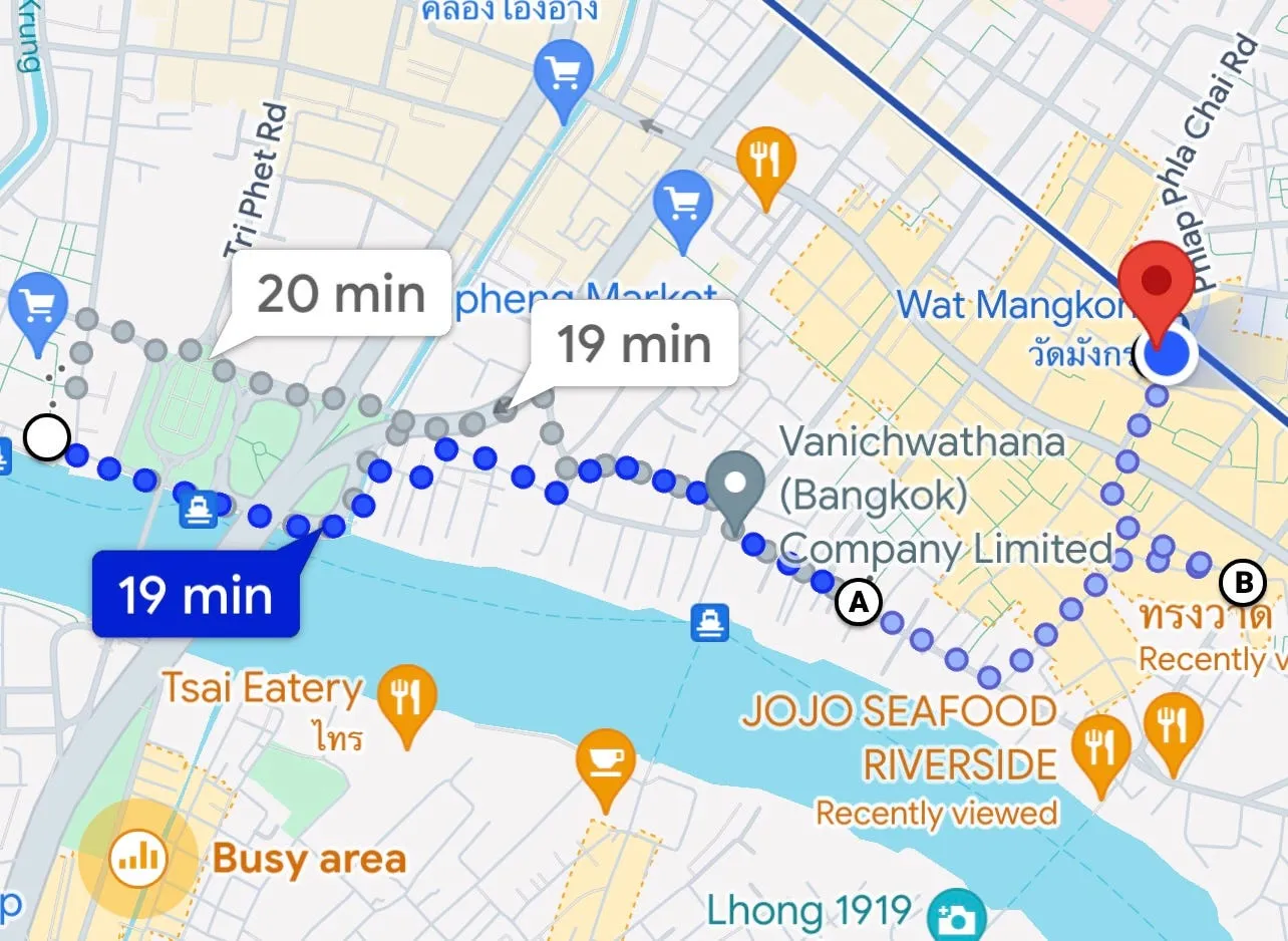 A route summary of the trip